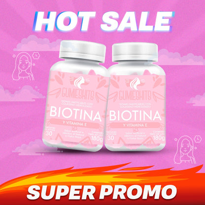 Gomitas de Biotina + Vitamina E x2