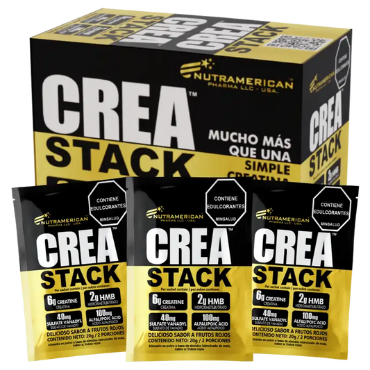 Crea Stack Sachets X20 - Creatina Monohidratada con Hmb - Elevate Nutrition