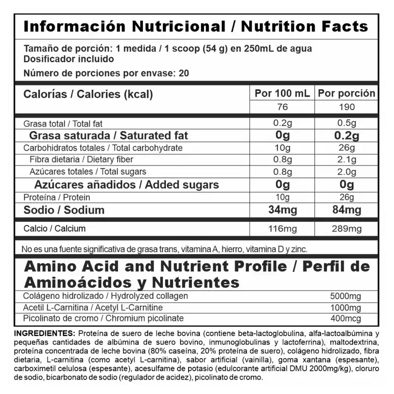 Bipro Lite - Proteína de suero de leche + Colágeno hidrolizado - Elevate Nutrition