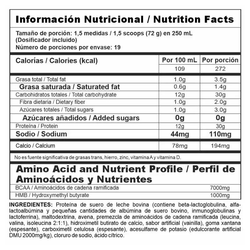 Bipro Mass - Proteína de suero de leche + HMB - Elevate Nutrition